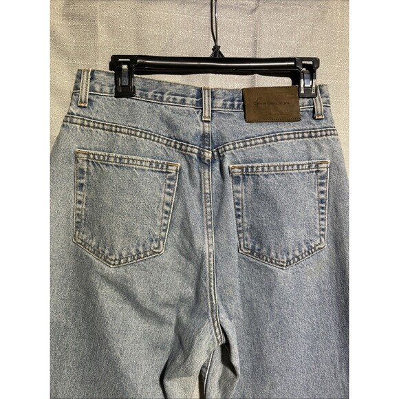 Calvin Klein VTG 90's Women's Double Stonewash Jean SZ 10 Inseam Union Lightwash - Picture 9 of 12